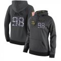 Wholesale Cheap NFL Women's Nike Minnesota Vikings #98 Linval Joseph Stitched Black Anthracite Salute to Service Player Performance Hoodie