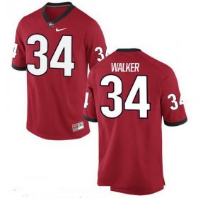 Wholesale Cheap Men\'s Georgia Bulldogs #34 Herschel Walker Red Stitched College Football 2016 Nike NCAA Jersey_