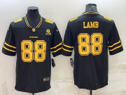 Wholesale Cheap Men's Dallas Cowboys #88 CeeDee Lamb Black Gold Edition With 1960 Patch Limited Stitched Football Jersey