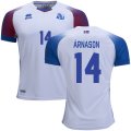 Wholesale Cheap Iceland #14 Arnason Away Soccer Country Jersey