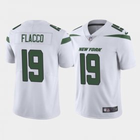 Wholesale Cheap Men\'s New York Jets #19 Joe Flacco White Vapor Limited Stitched Jersey