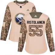 Wholesale Cheap Adidas Sabres #55 Rasmus Ristolainen Camo Authentic 2017 Veterans Day Women's Stitched NHL Jersey