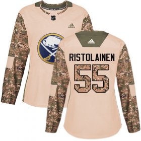 Wholesale Cheap Adidas Sabres #55 Rasmus Ristolainen Camo Authentic 2017 Veterans Day Women\'s Stitched NHL Jersey