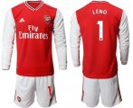Wholesale Cheap Arsenal #1 Leno Red Home Long Sleeves Soccer Club Jersey