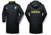 Wholesale Cheap Real Madrid Black Soccer Cotton Jackets