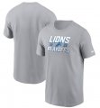 Cheap Men's Detroit Lions Gray 2023 Playoffs Iconic T-Shirt