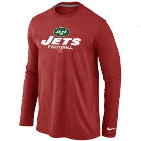 Wholesale Cheap Nike New York Jets Critical Victory Long Sleeve T-Shirt Red