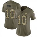 Wholesale Cheap Nike Chiefs #10 Tyreek Hill Olive/Camo Women's Stitched NFL Limited 2017 Salute to Service Jersey