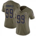 Wholesale Cheap Nike Rams #99 Aaron Donald Olive Women's Stitched NFL Limited 2017 Salute to Service Jersey
