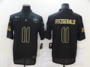 Wholesale Cheap Men's Arizona Cardinals #11 Larry Fitzgerald Black 2020 Salute To Service Stitched NFL Nike Limited Jersey