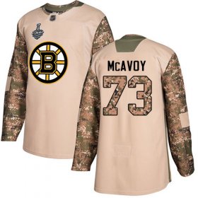 Wholesale Cheap Adidas Bruins #73 Charlie McAvoy Camo Authentic 2017 Veterans Day Stanley Cup Final Bound Youth Stitched NHL Jersey