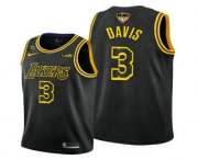 Wholesale Cheap Men's Los Angeles Lakers #3 Anthony Davis 2020 Black Finals Stitched NBA Jersey