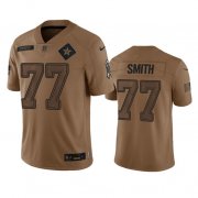 Wholesale Cheap Men's Dallas Cowboys #77 Tyron Smith 2023 Brown Salute To Service Limited Football Stitched Jersey