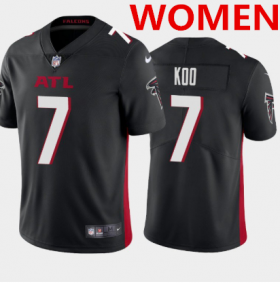 Wholesale Cheap Women\'s Atlanta Falcons #7 Younghoe Koo New Black Vapor Untouchable Limited Stitched NFL Jersey