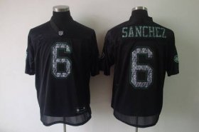 Wholesale Cheap Sideline Black United Jets #6 Mark Sanchez Black Stitched NFL Jersey