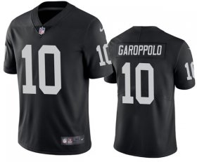 Cheap Men\'s Las Vegas Raiders #10 Jimmy Garoppolo Black Vapor Untouchable Stitched Football Jersey