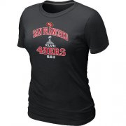 Wholesale Cheap Women's San Francisco 49ers Super Bowl XLVII Heart & Soul T-Shirt Black
