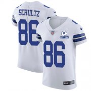 Wholesale Cheap Nike Cowboys #86 Dalton Schultz White Men's Stitched With Established In 1960 Patch NFL New Elite Jersey