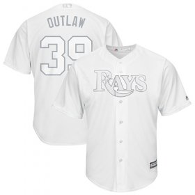 Wholesale Cheap Rays #39 Kevin Kiermaier White \"Outlaw\" Players Weekend Cool Base Stitched MLB Jersey