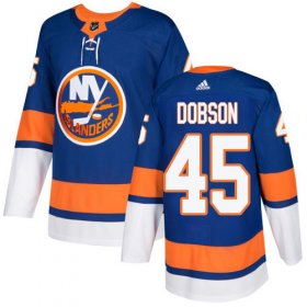 Wholesale Cheap Adidas Islanders #45 Noah Dobson Royal Blue Home Authentic Stitched NHL Jersey