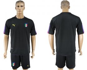 Wholesale Cheap Italy Blank Black Goalkeeper Soccer Country Jersey