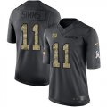 Wholesale Cheap Nike Giants #11 Phil Simms Black Youth Stitched NFL Limited 2016 Salute to Service Jersey