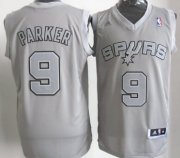 Wholesale Cheap San Antonio Spurs #9 Tony Parker Revolution 30 Swingman Gray Big Color Jersey