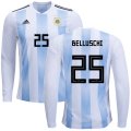 Wholesale Cheap Argentina #25 Belluschi Home Long Sleeves Kid Soccer Country Jersey