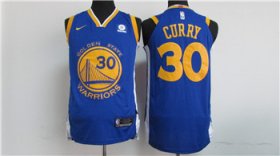 Wholesale Cheap Nike Golden State Warriors #30 Stephen Curry Blue 2017-18 Stitched NBA Jersey