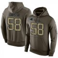 Wholesale Cheap NFL Men's Nike Carolina Panthers #58 Thomas Davis Sr Stitched Green Olive Salute To Service KO Performance Hoodie