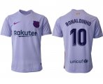 Wholesale Cheap Men 2021-2022 Club Barcelona away aaa version purple 10 Soccer Jersey