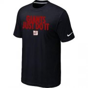 Wholesale Cheap Nike New York Giants Just Do It Black T-Shirt