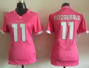 Wholesale Cheap Nike Cardinals #11 Larry Fitzgerald Pink Women's Stitched NFL Elite Bubble Gum Jersey