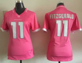 Wholesale Cheap Nike Cardinals #11 Larry Fitzgerald Pink Women\'s Stitched NFL Elite Bubble Gum Jersey