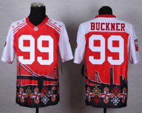 Wholesale Cheap Nike 49ers #99 DeForest Buckner Red Men\'s Stitched NFL Elite Noble Fashion Jersey