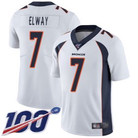 Wholesale Cheap Nike Broncos #7 John Elway White Men\'s Stitched NFL 100th Season Vapor Limited Jersey