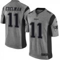 Wholesale Cheap Nike Patriots #11 Julian Edelman Gray Men's Stitched NFL Limited Gridiron Gray Jersey