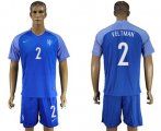 Wholesale Cheap Holland #2 Veltman Away Soccer Country Jersey