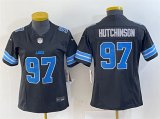 Cheap Women's Detroit Lions #97 Aidan Hutchinson Black 2024 F.U.S.E. 2nd Alternate Vapor Limited Football Stitched Jersey