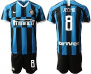 Wholesale Cheap Inter Milan #8 Vecino Home Soccer Club Jersey