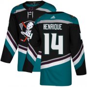 Wholesale Cheap Adidas Ducks #14 Adam Henrique Black/Teal Alternate Authentic Stitched NHL Jersey