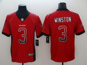 Wholesale Cheap Nike Buccaneers #3 Jameis Winston Red Team Color Men\'s Stitched NFL Limited Rush Drift Fashion Jersey