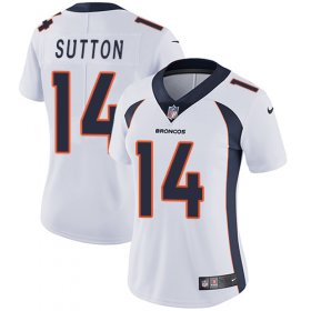Wholesale Cheap Nike Broncos #14 Courtland Sutton White Women\'s Stitched NFL Vapor Untouchable Limited Jersey