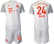 Wholesale Cheap Men 2020-2021 club Bayern Munchen away 24 white Soccer Jerseys