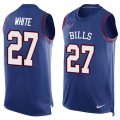 Wholesale Cheap Nike Bills #27 Tre'Davious White Royal Blue Team Color Men's Stitched NFL Limited Tank Top Jersey
