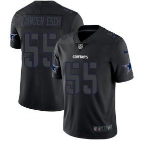 Wholesale Cheap Nike Cowboys #55 Leighton Vander Esch Black Men\'s Stitched NFL Limited Rush Impact Jersey