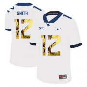 Wholesale Cheap West Virginia Mountaineers 12 Geno Smith White Fashion College Football Jersey