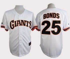 Wholesale Cheap Giants #25 Barry Bonds White 1989 Turn Back The Clock Stitched MLB Jersey
