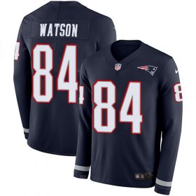 Wholesale Cheap Nike Patriots #84 Benjamin Watson Navy Blue Team Color Men\'s Stitched NFL Limited Therma Long Sleeve Jersey