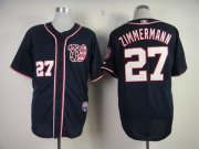 Wholesale Cheap Nationals #27 Jordan Zimmermann Navy Blue Cool Base Stitched MLB Jersey